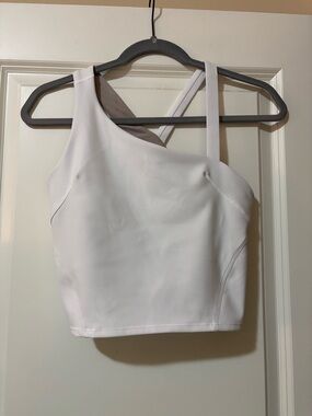 Lululemon cropped white tank top